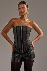 MORE CHAMPAGNE PLEASE RHINESTONE CORSET