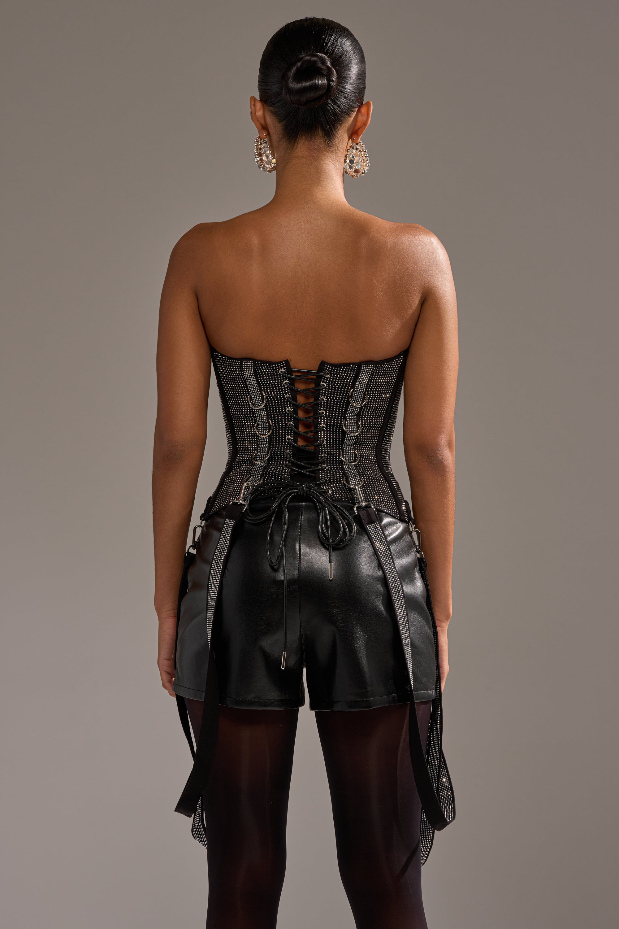 MORE CHAMPAGNE PLEASE RHINESTONE CORSET