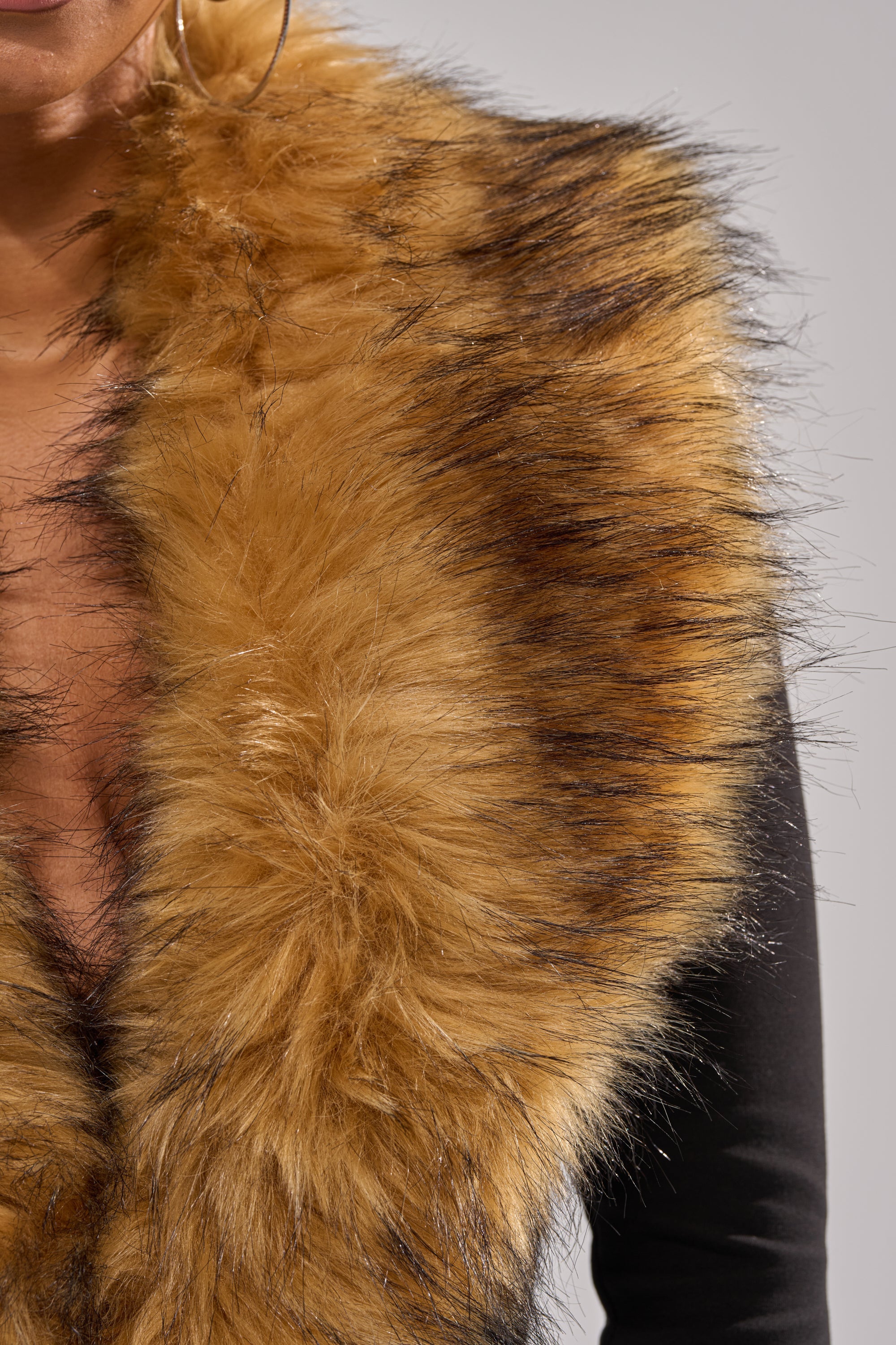 OH HOT DAMN BABY FUR TRIM JUMPSUIT