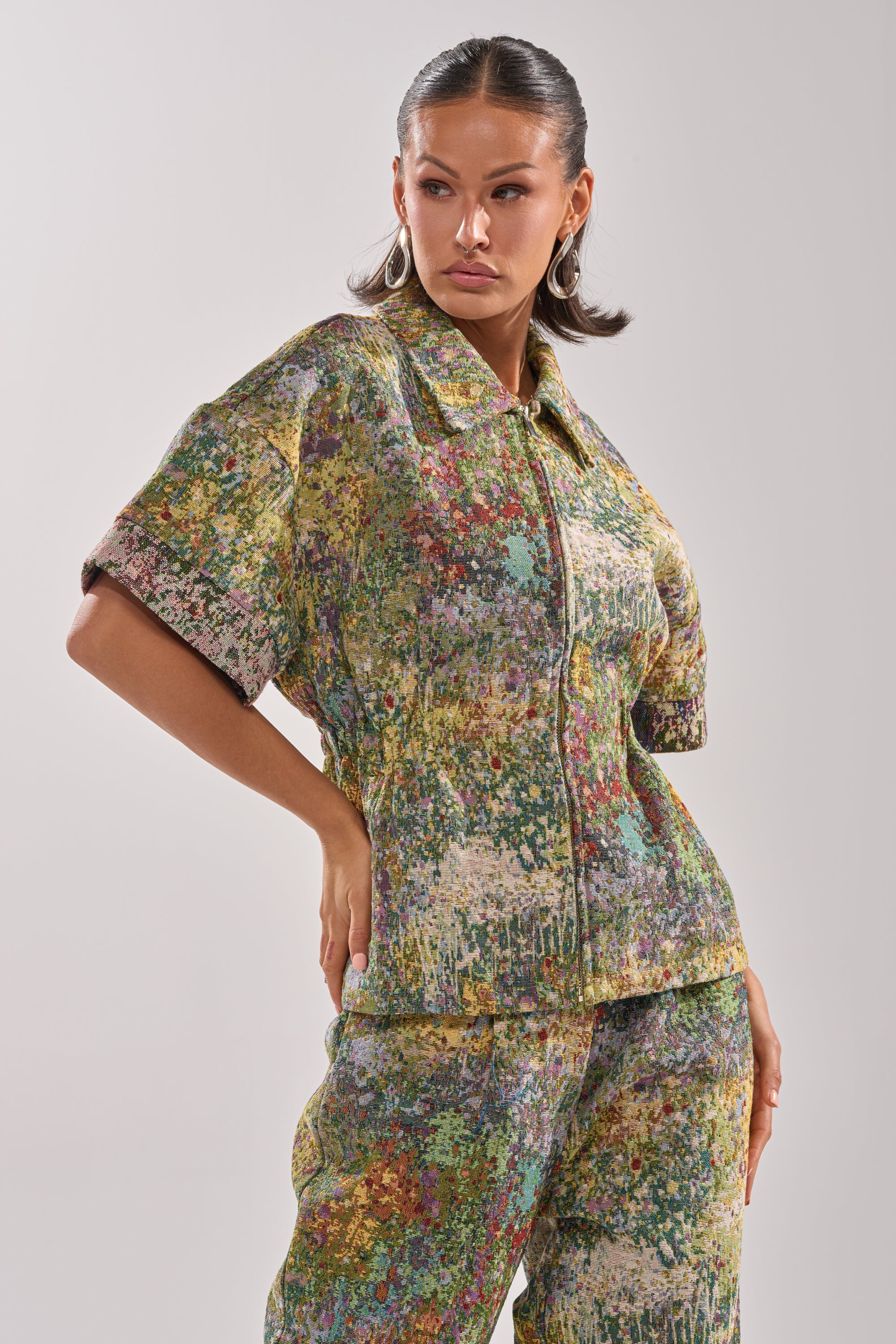 DEEP IN THE SEA BROCADE BLOUSE