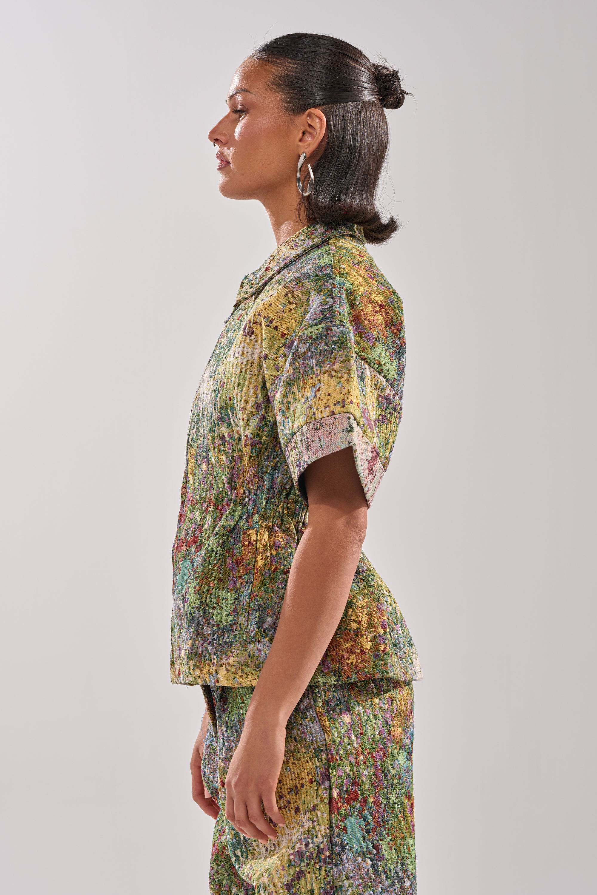 DEEP IN THE SEA BROCADE BLOUSE