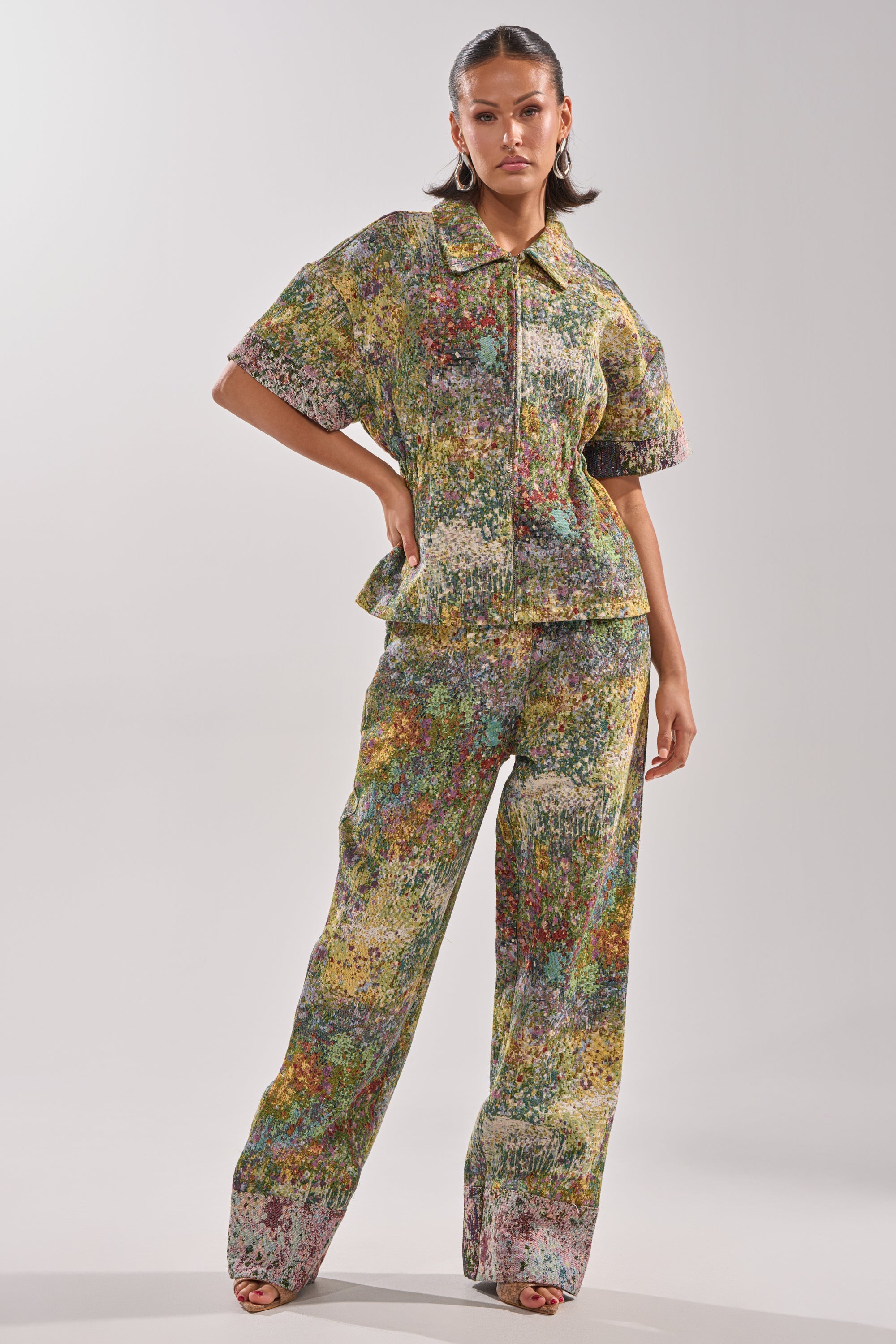 DEEP IN THE SEA BROCADE BLOUSE