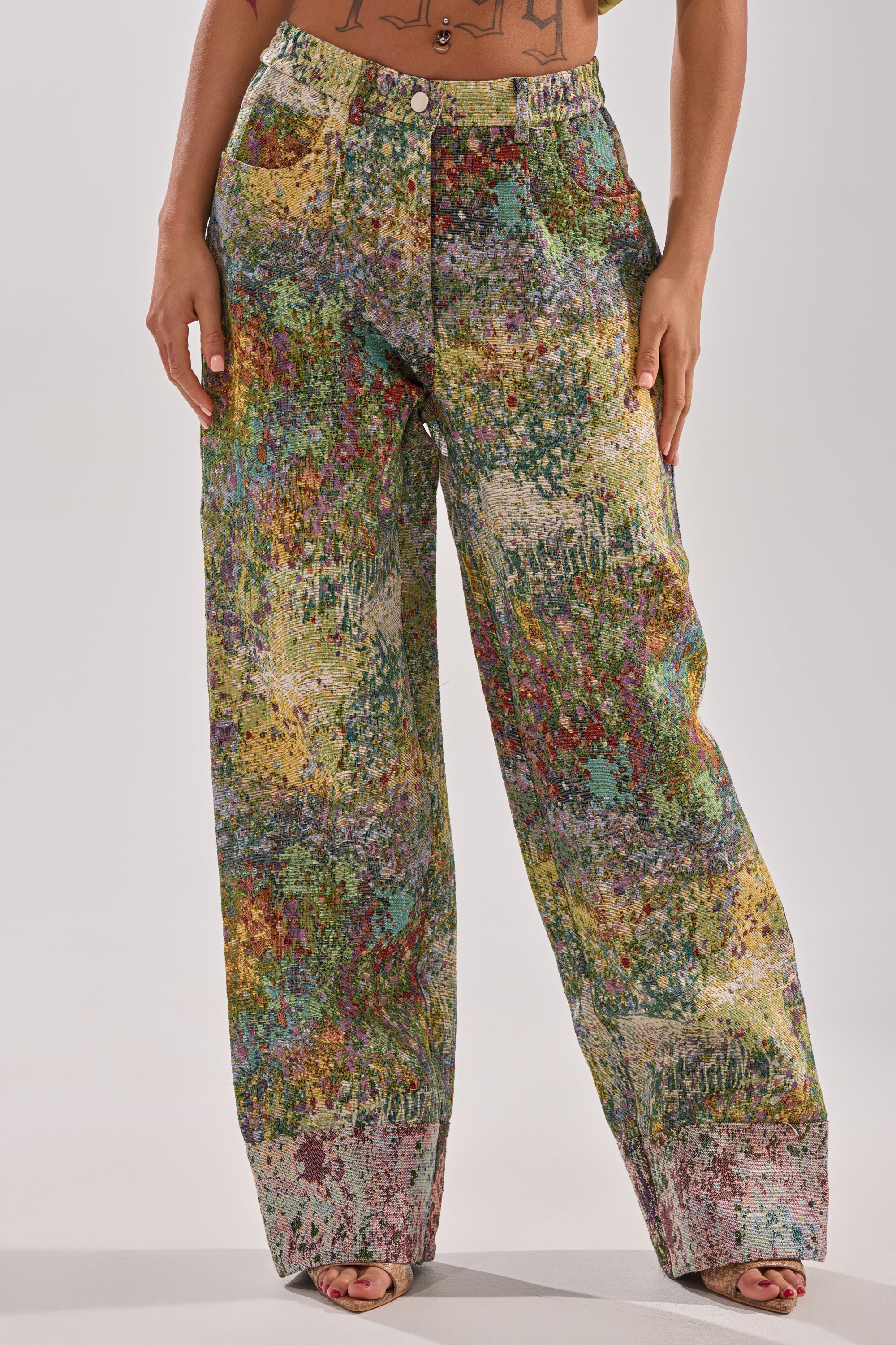 DEEP IN THE SEA BROCADE TROUSER
