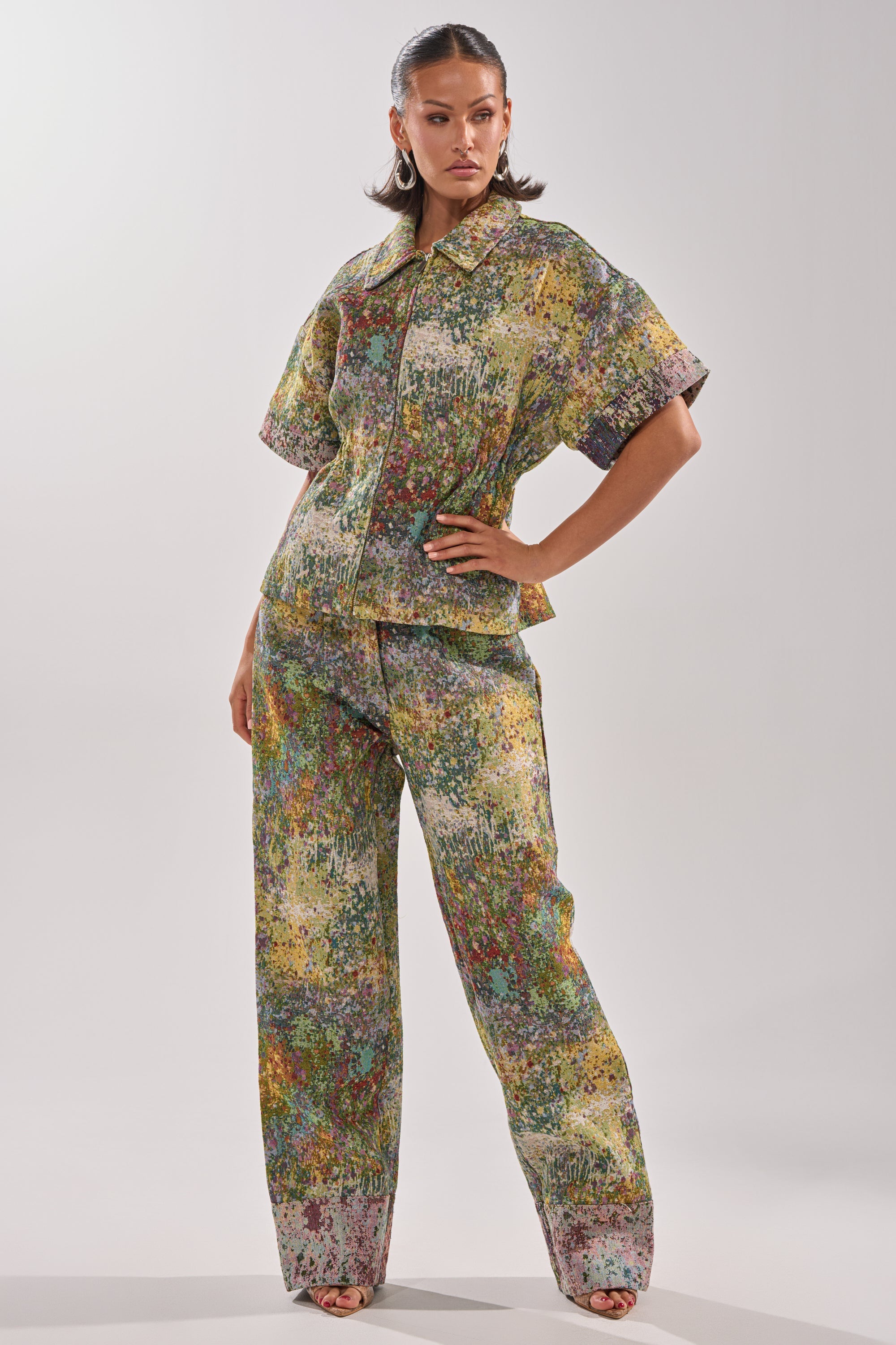 DEEP IN THE SEA BROCADE TROUSER