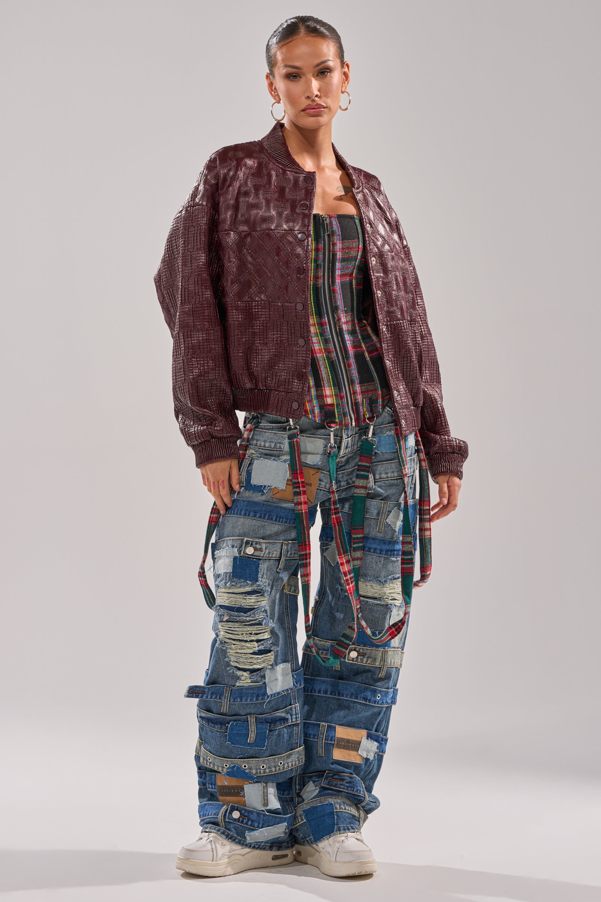 CHARLI PATCHWORK BOMBER