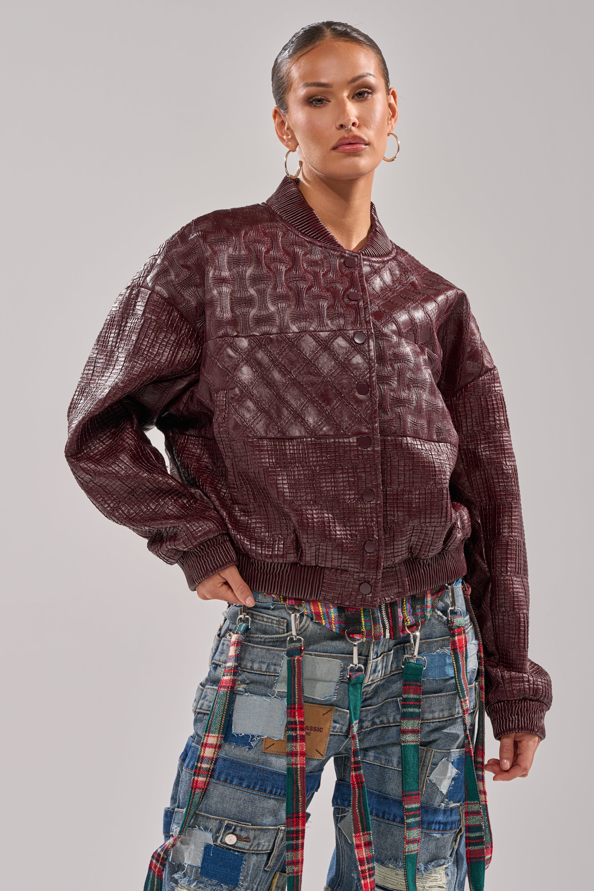CHARLI PATCHWORK BOMBER