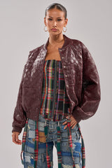 CHARLI PATCHWORK BOMBER