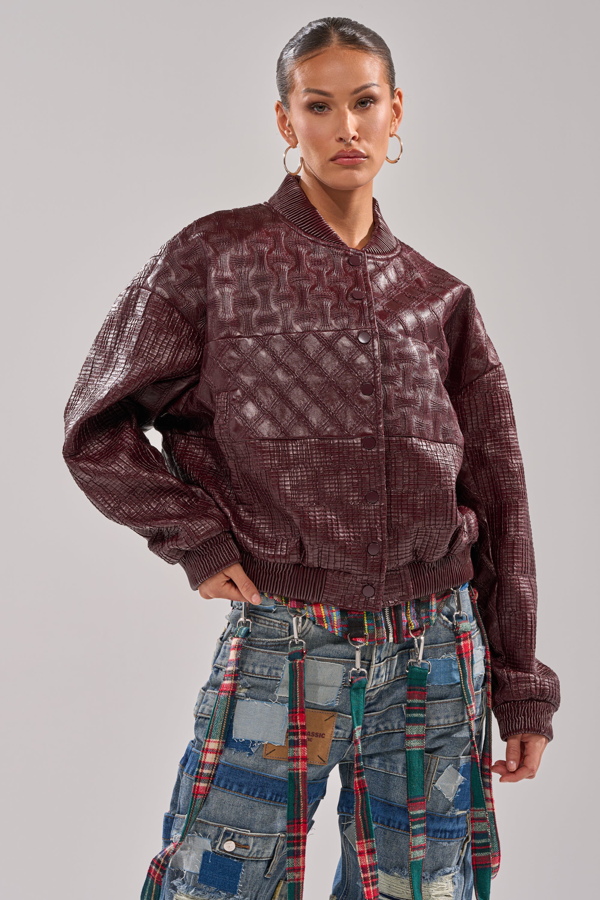 CHARLI PATCHWORK BOMBER