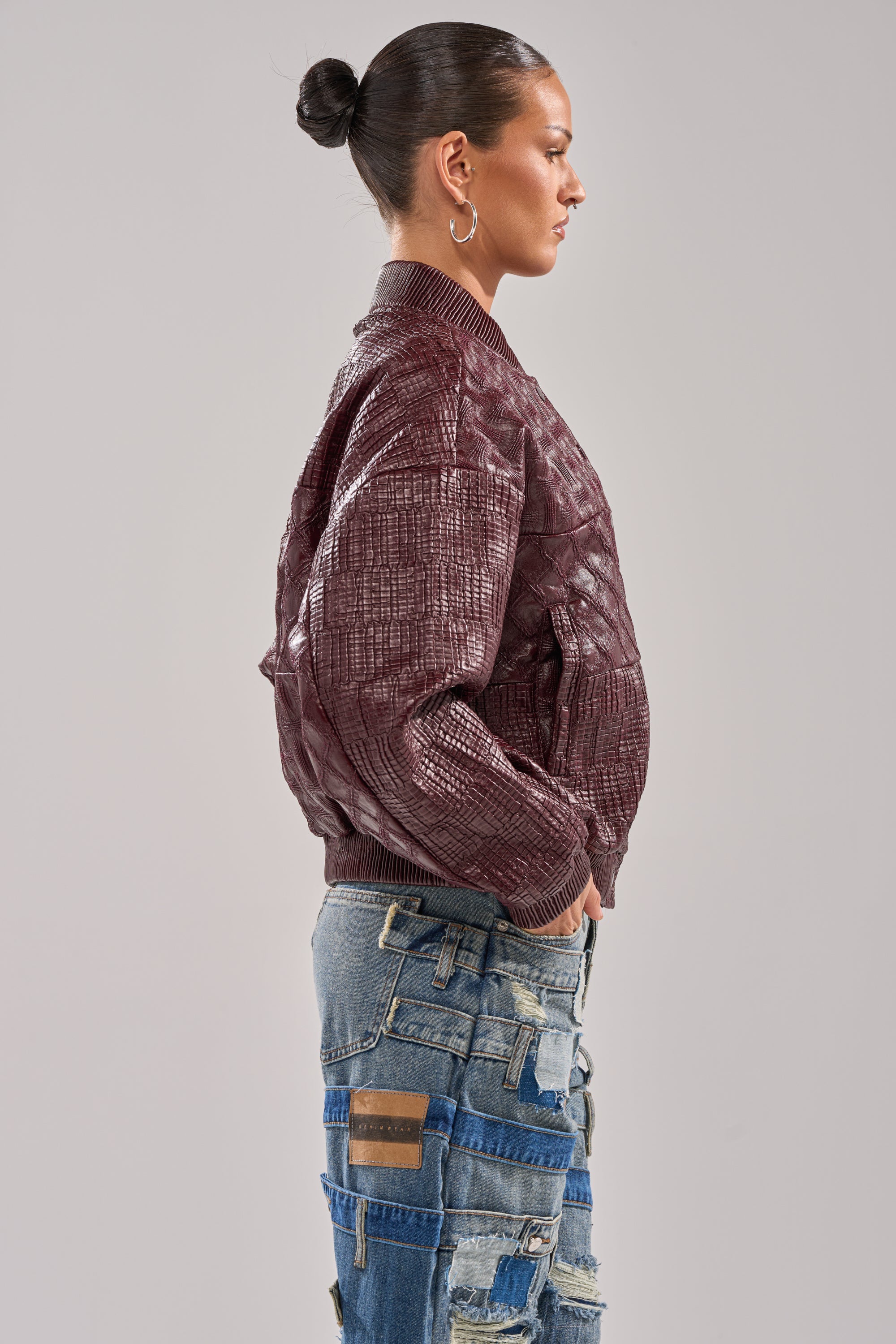 CHARLI PATCHWORK BOMBER
