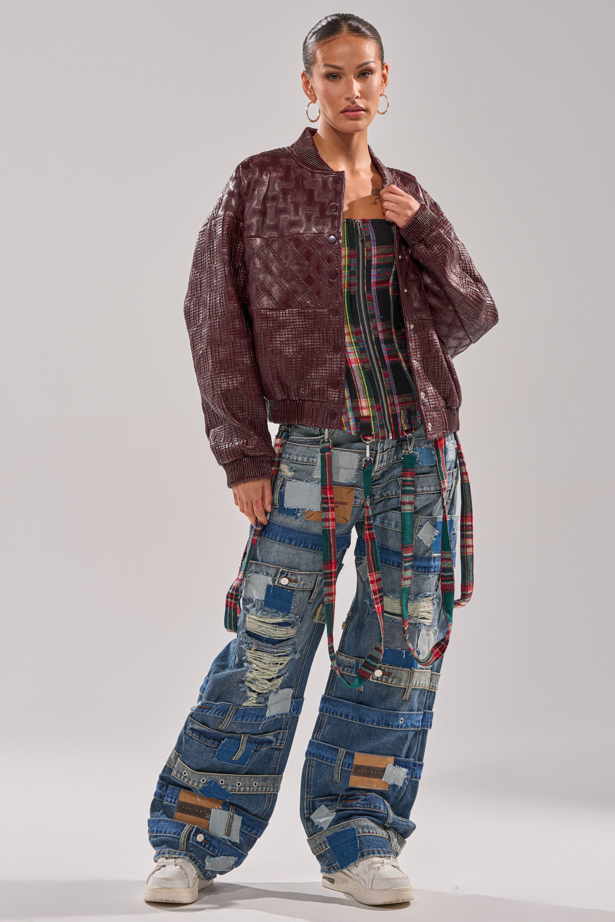 CHARLI PATCHWORK BOMBER