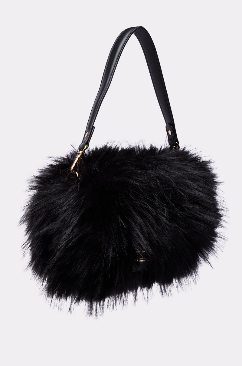 REALLY LIKE THAT FAUX FUR PURSE IN BLACK
