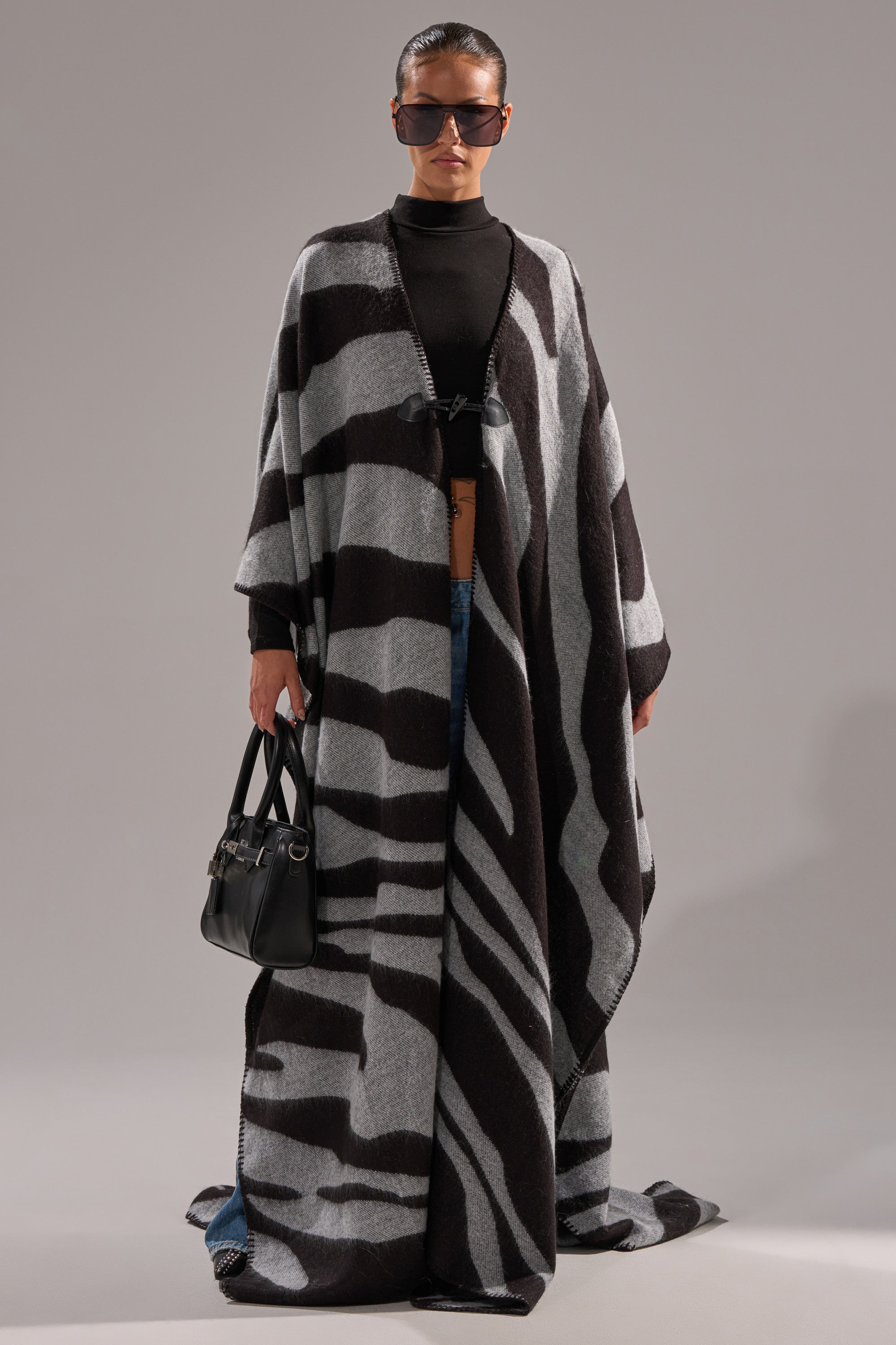 WILD ONE KNIT MAXI PONCHO