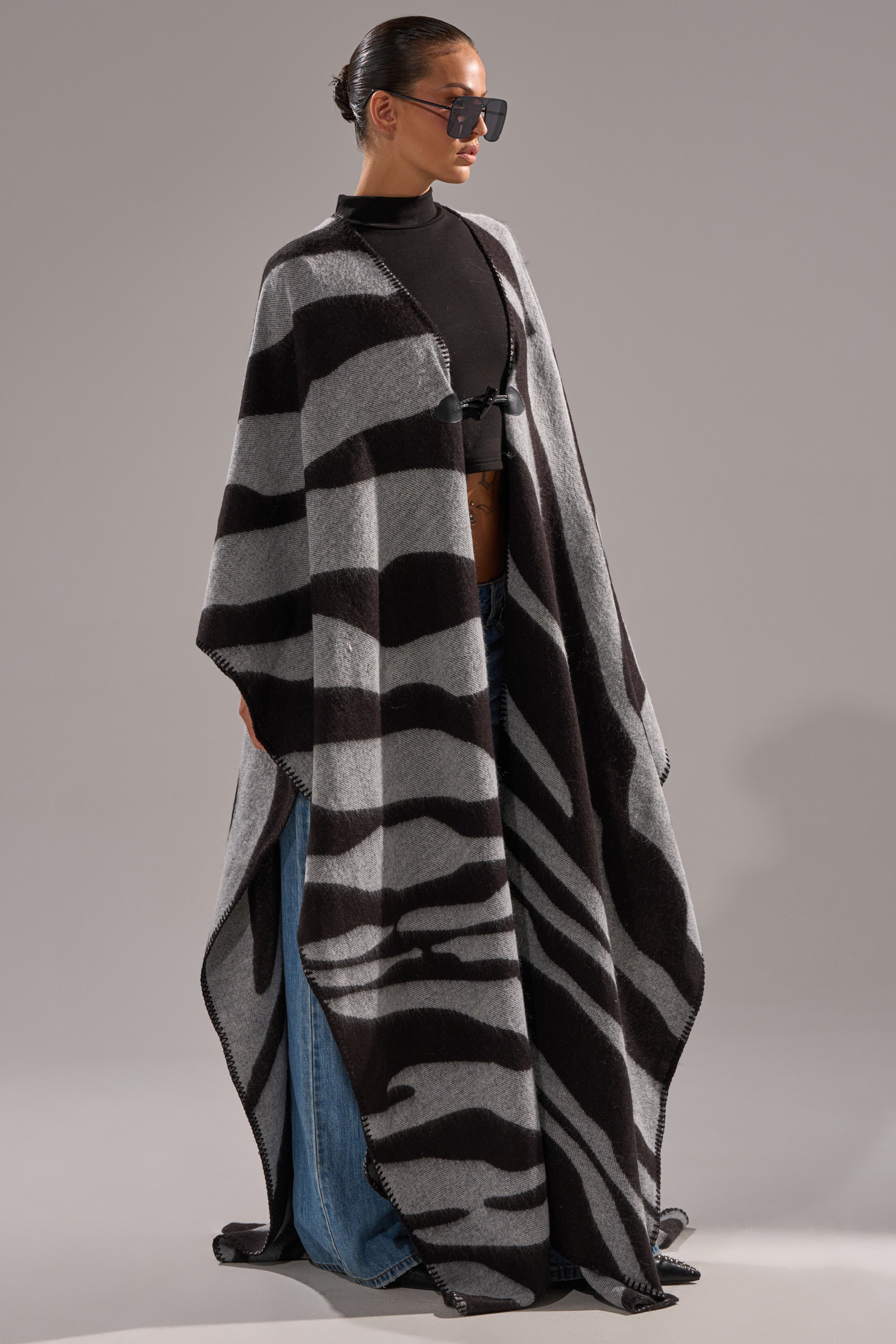 WILD ONE KNIT MAXI PONCHO