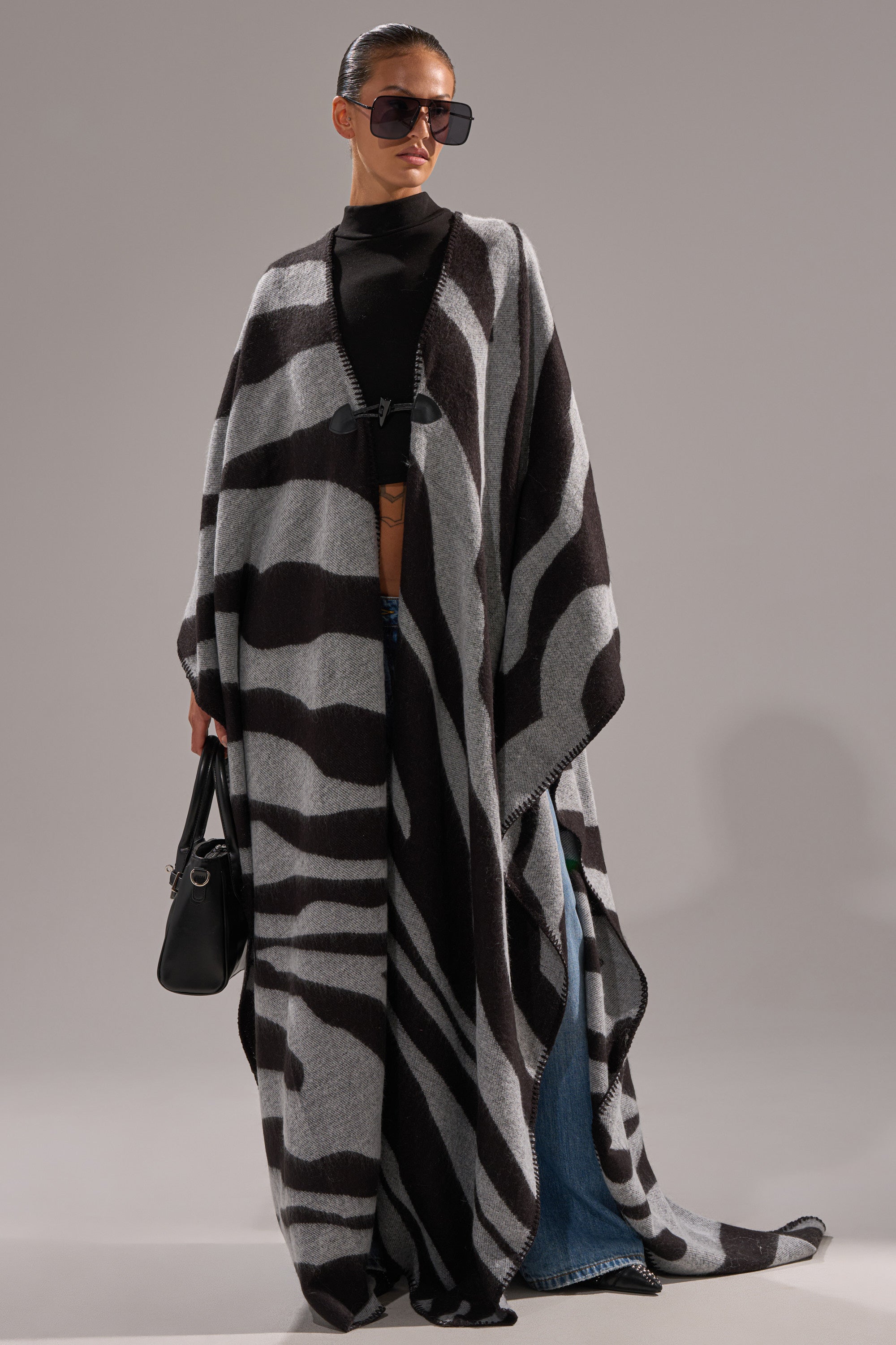 WILD ONE KNIT MAXI PONCHO