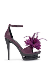 AZALEA WANG VELVETINE PLUM NOIR STILETTO SANDAL