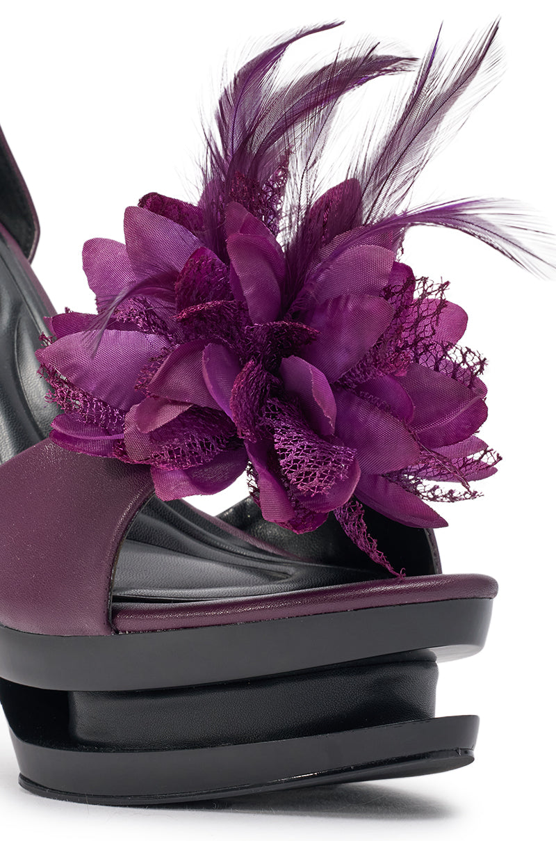 AZALEA WANG VELVETINE PLUM NOIR STILETTO SANDAL