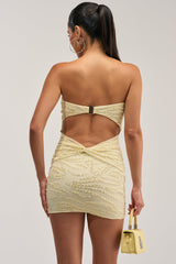 CUTE AND FLIRTY SEQUIN MINI DRESS IN YELLOW