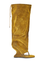 AZALEA WANG XYYLAH MUSTARD WEDGE GLADIATOR SANDAL