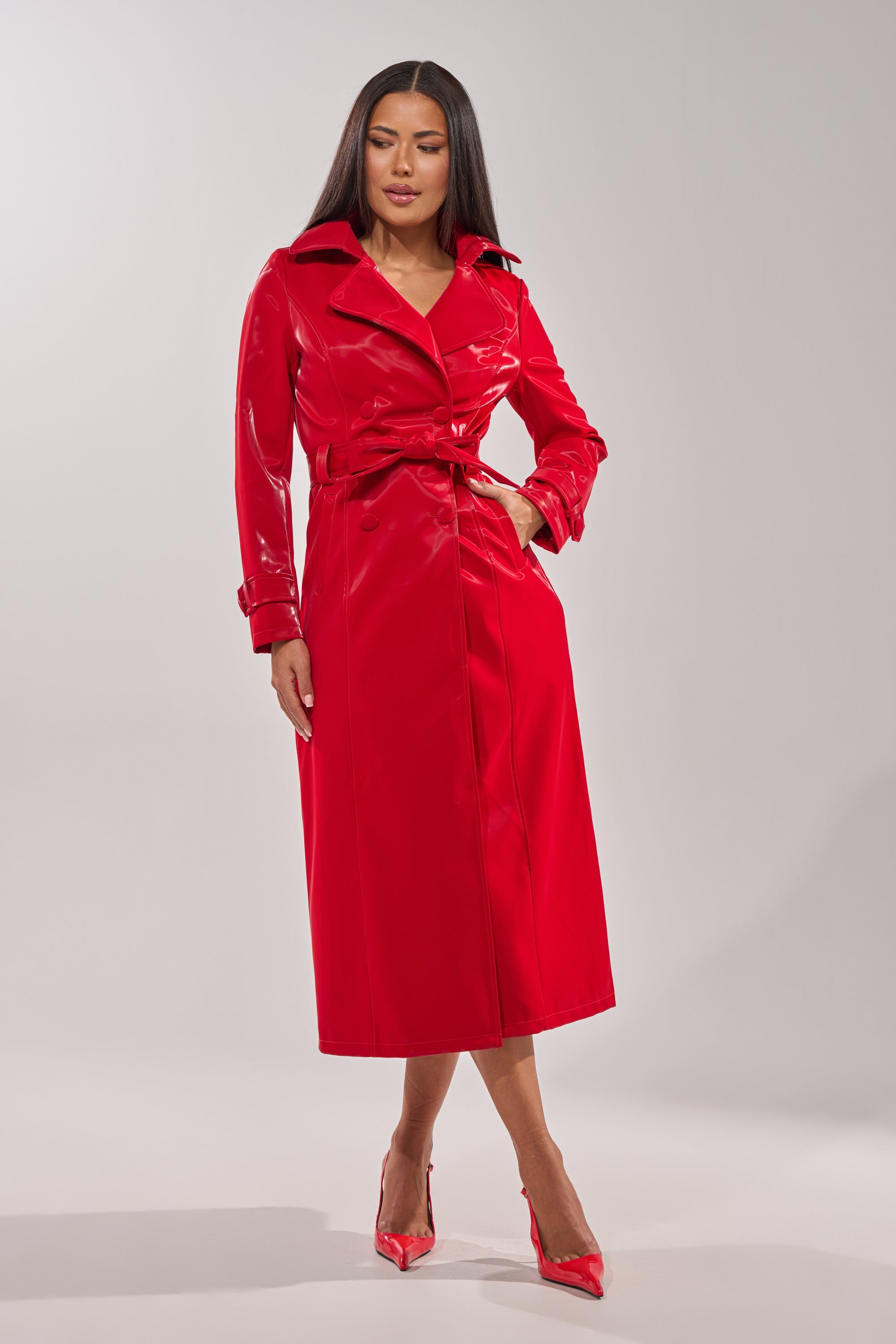 DOZEN ROSES LIQUID VELVET TRENCH
