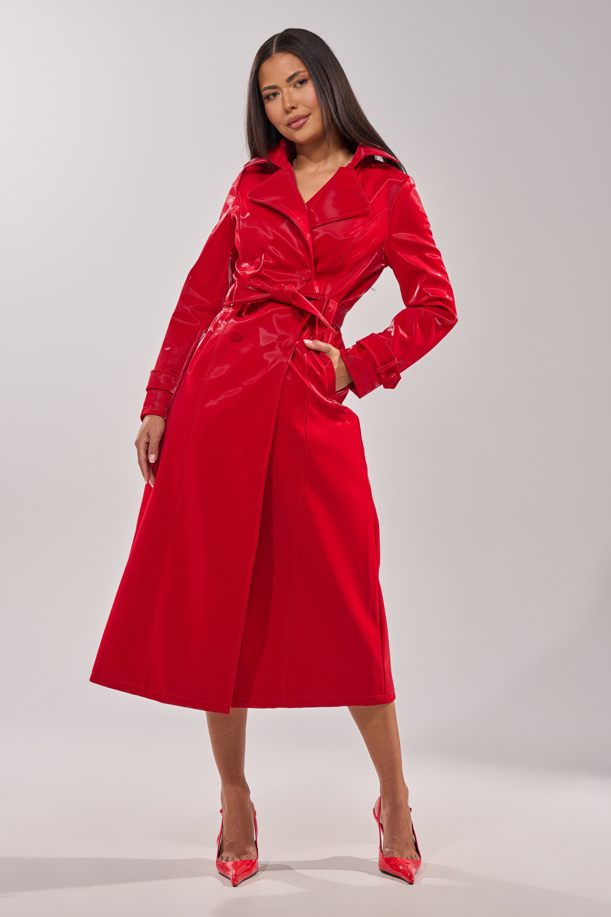 DOZEN ROSES LIQUID VELVET TRENCH