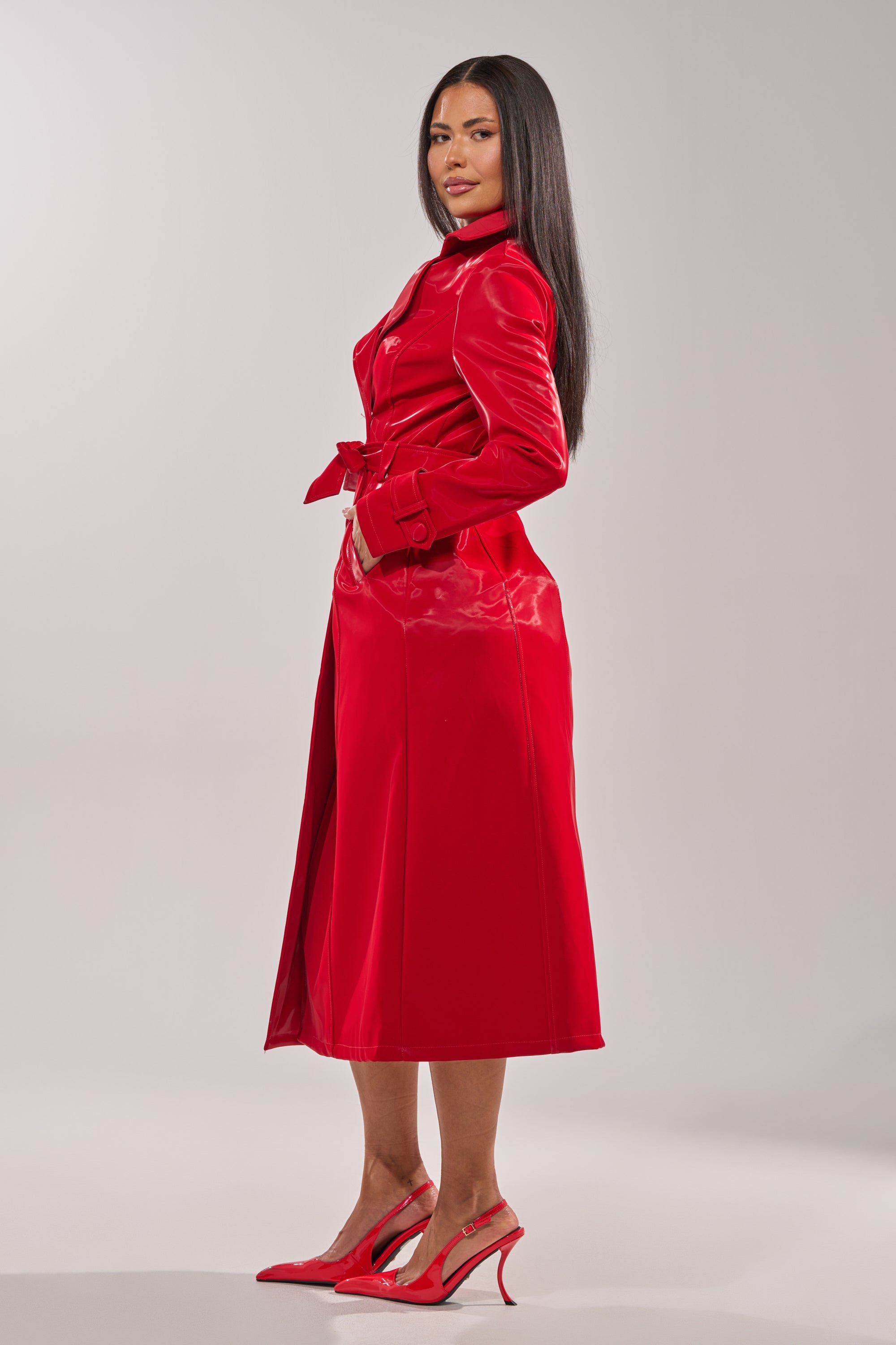 DOZEN ROSES LIQUID VELVET TRENCH