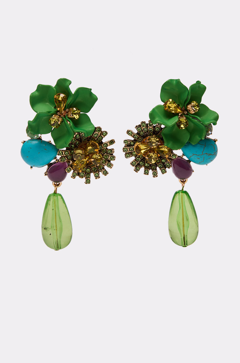 GREEN GLORY EARRING