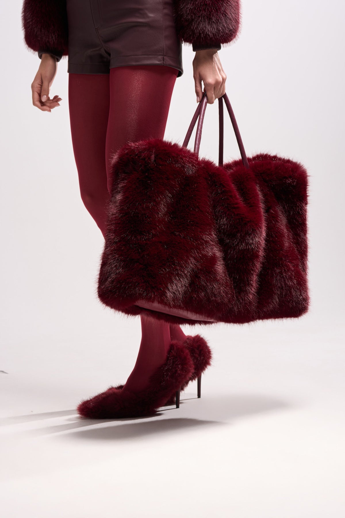 ALAIA FAUX FUR TOTE
