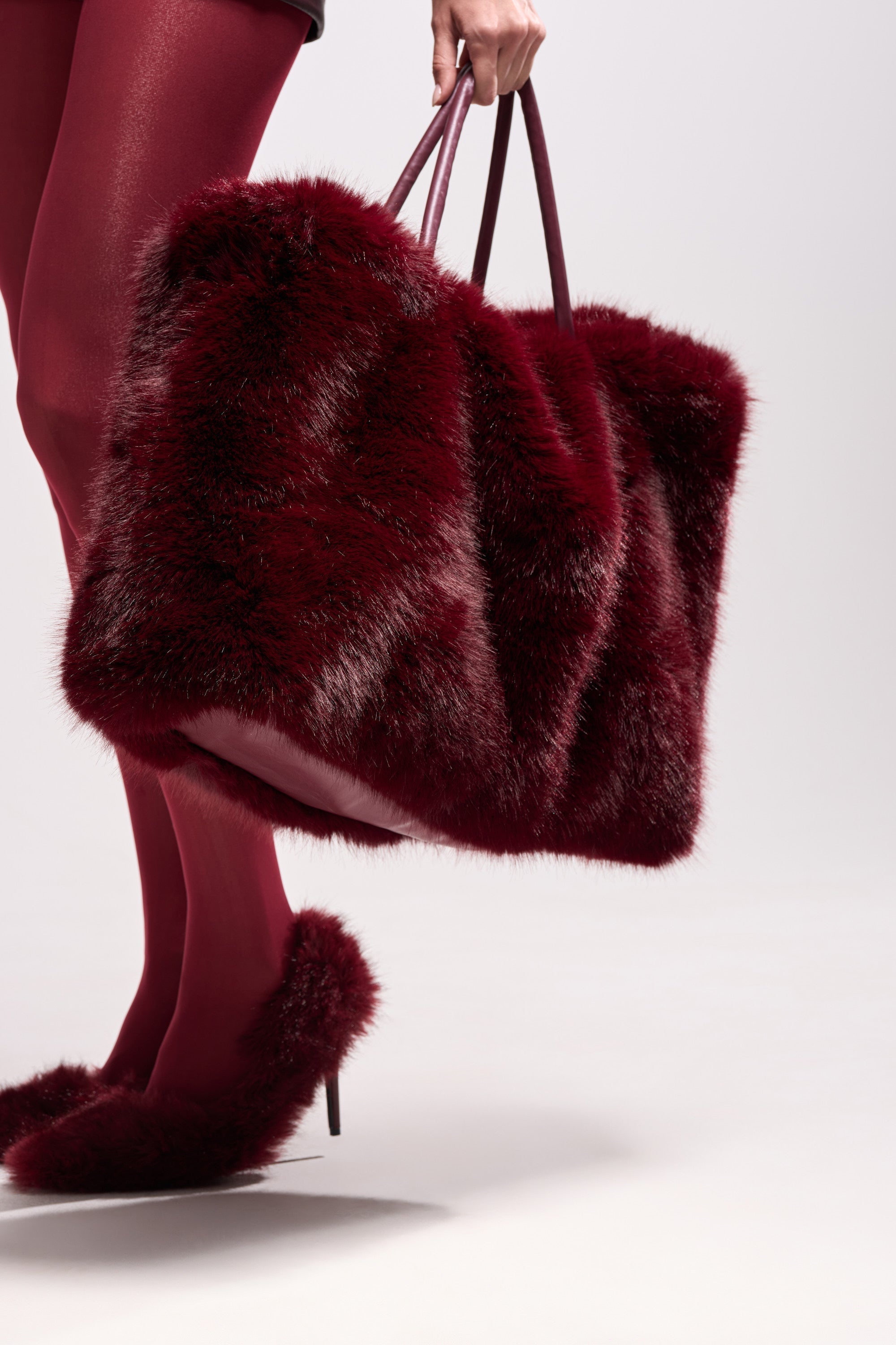 ALAIA FAUX FUR TOTE