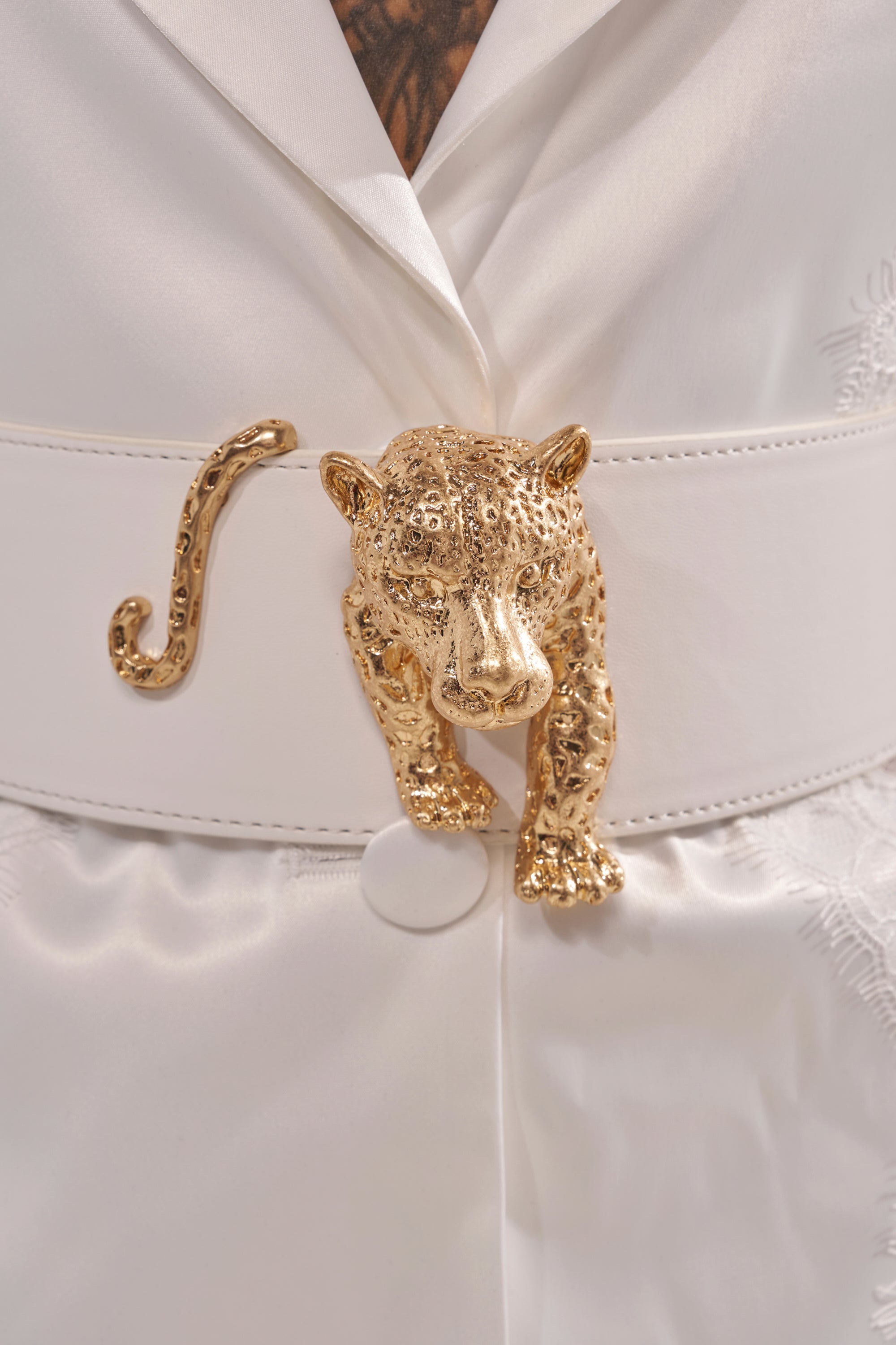 NO BOUNDARIES PU STRETCH BELT IN WHITE