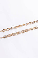 PIPER RHINESTONE CHAIN BRACELET SET