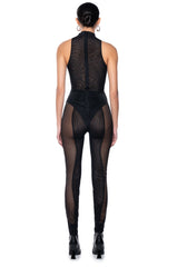 ASHLEE SLEEVELESS MESH JUMPSUIT