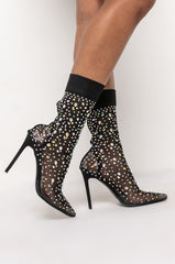 AZALEA WANG JUST A LITTLE SPOILED STILETTO BOOTIE IN BLACK