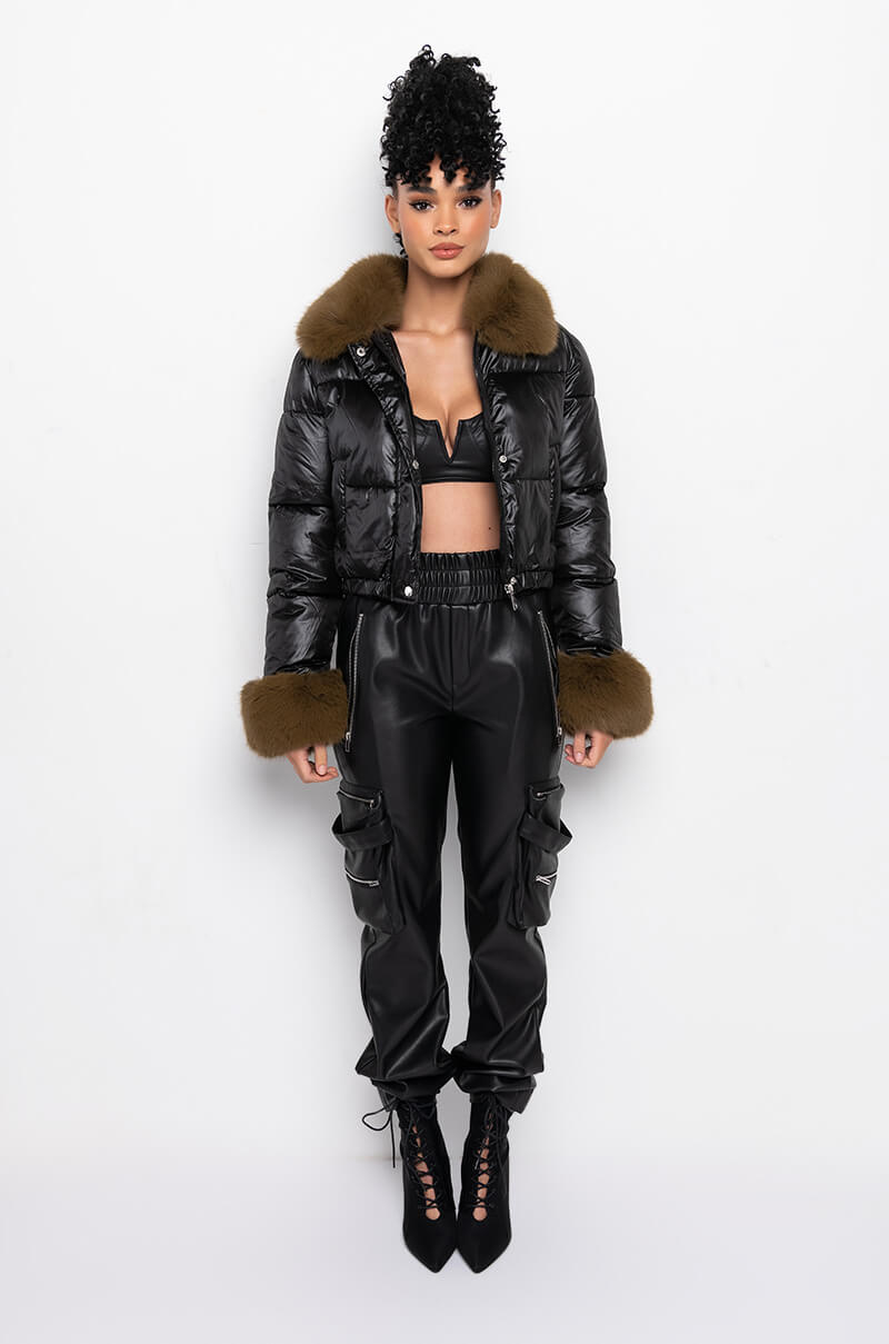 MAVERICK FAUX FUR PUFFER