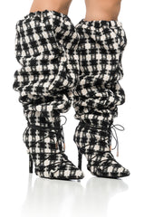AZALEA WANG MEANDRA TWEED BOOT IN MULTI
