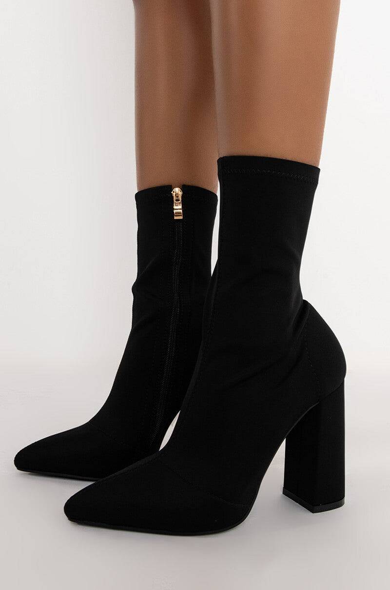AZALEA WANG NOTHING LASTS FOREVER CHUNKY BOOTIE IN BLACK