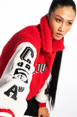 SOLO BEAR TEDDY VARSITY JACKET