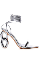 AZALEA WANG SHAWNA SILVER SANDAL