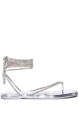 AZALEA WANG STARSTRUCK SILVER PU SANDAL