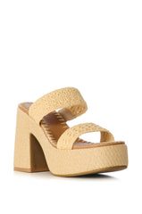 AZALEA WANG SUMMER FEELING TAN CROCHET SANDAL