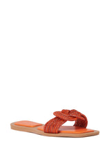 AZALEA WANG TAMBOURINE ORANGE SPARKLY SANDAL