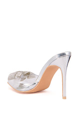 AZALEA WANG VIHAAN PVC PUMP WITH SILVER RHINESTONE BOW
