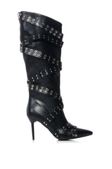 AZALEA WANG XIMENA BLACK HARDWARE DETAIL BOOT