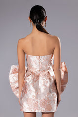 BAROQUE LOVE AFFAIR CORSET BOW MINI DRESS