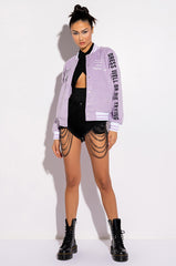 BEST DRESSED LILAC BOMBER
