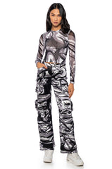 BONNE SOIREE CAMO CARGO PANTS