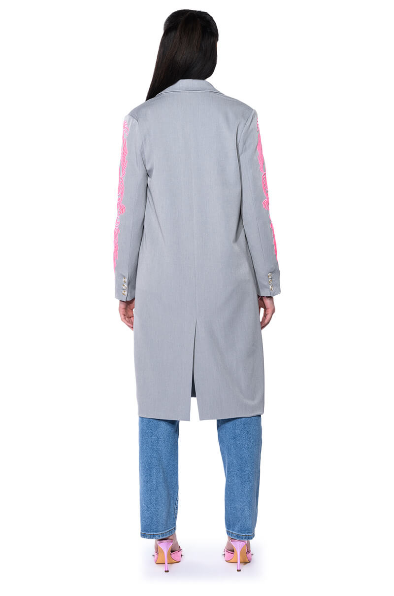 BOWERY EMBROIDERY TRENCH