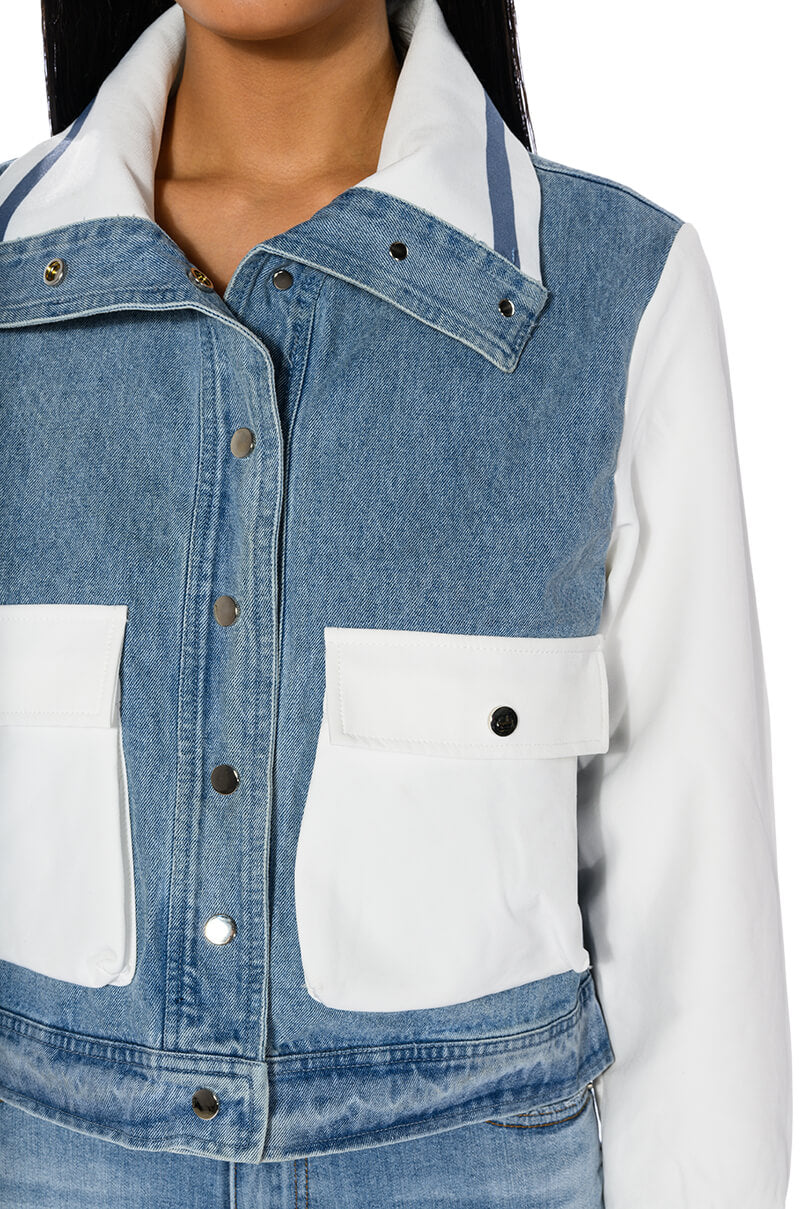 BRIDGEHAMPTON WITH IT DENIM RIB JACKET