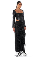 BUCKLE UP MAXI SKIRT