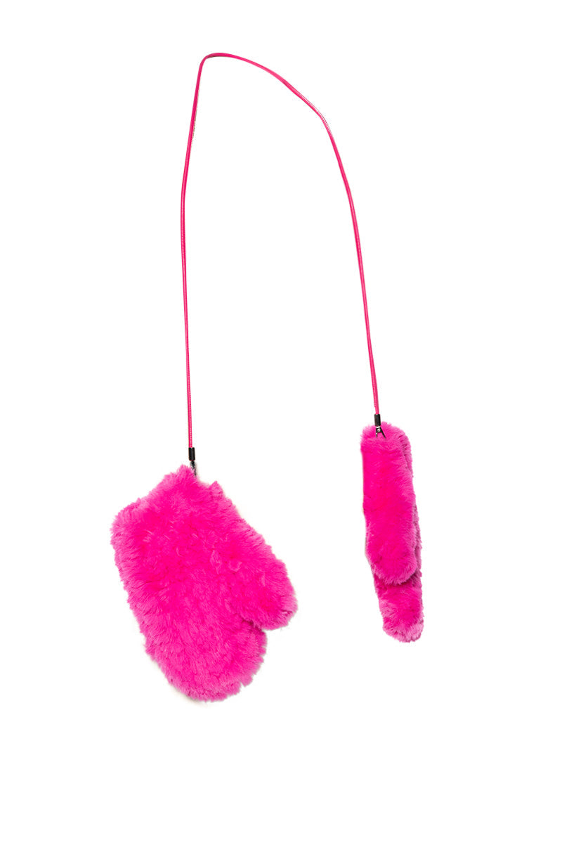 BURRR CORDED FUR GLOVES