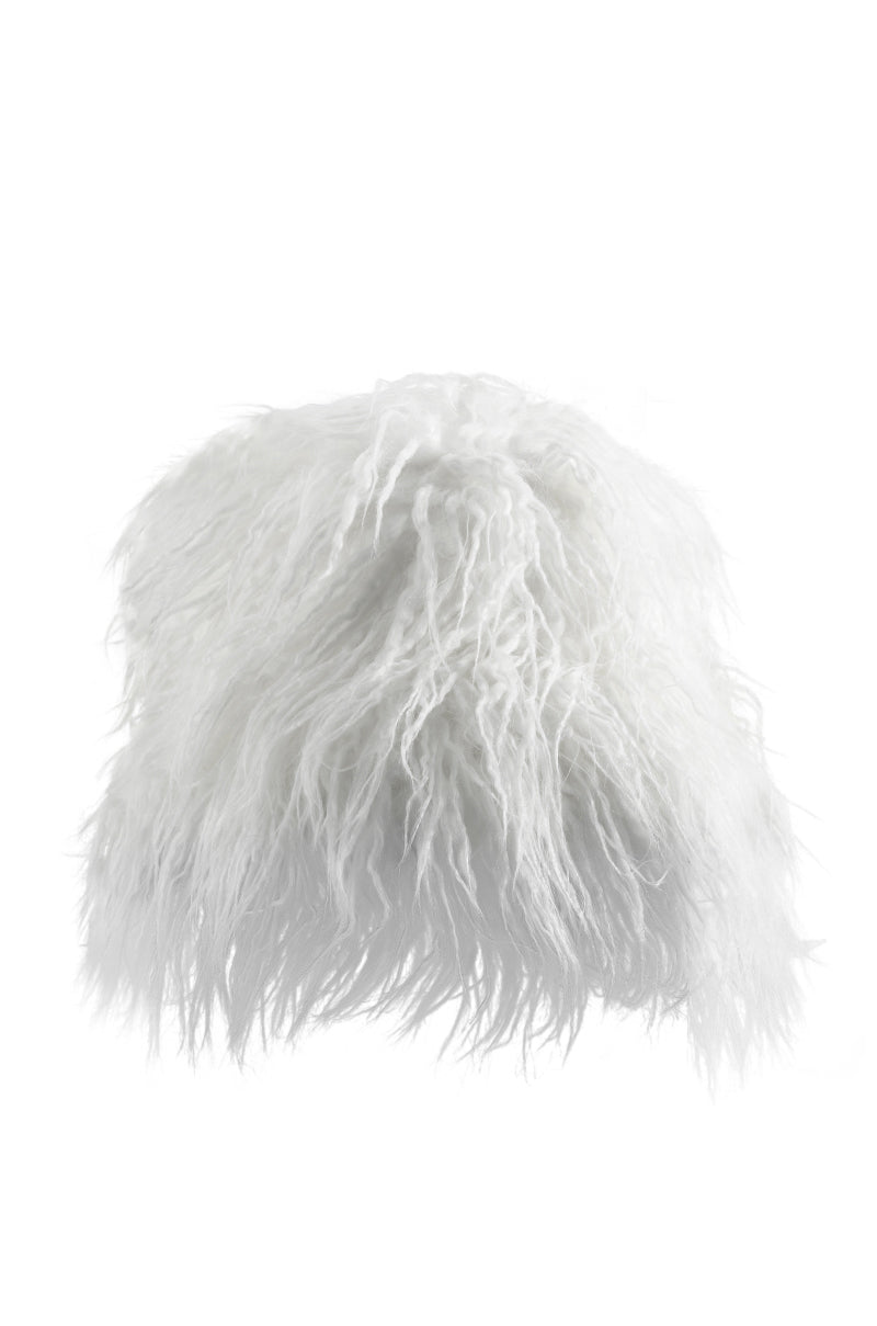 CALL ME CRAZY FAUX MOHAIR BUCKET HAT